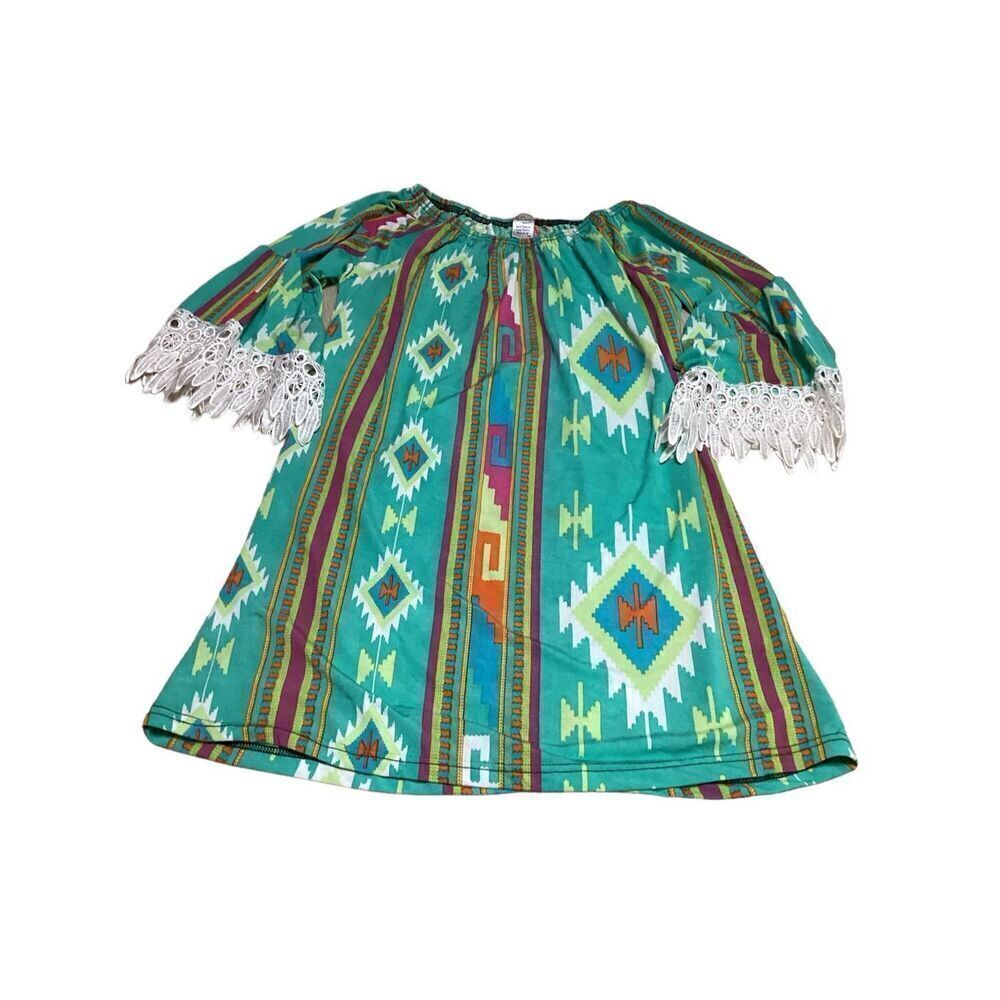 Win Win Half Sleeve Lace Tunic S/M